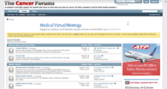 Desktop Screenshot of cancerforums.net